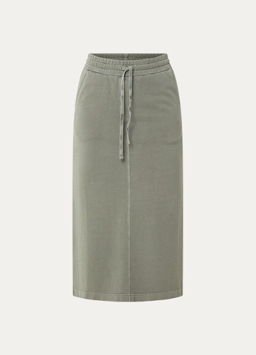 River Woods Midi rok met steekzakken