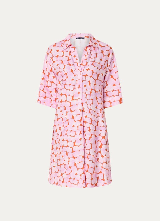 River Woods Mini jurk met print en steekzakken - voorkant 2 roze