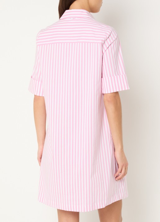 River Woods Mini tuniekjurk met streepprint en borstzak - achterkant 4 roze