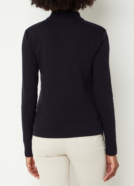 River Woods Polo met stretch - achterkant donkerblauw