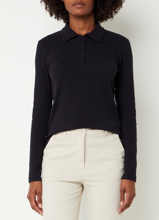 River Woods Polo met stretch - detail 2 donkerblauw