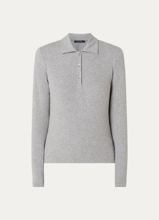 River Woods Polo met stretch - voorkant 3 lichtgrijs