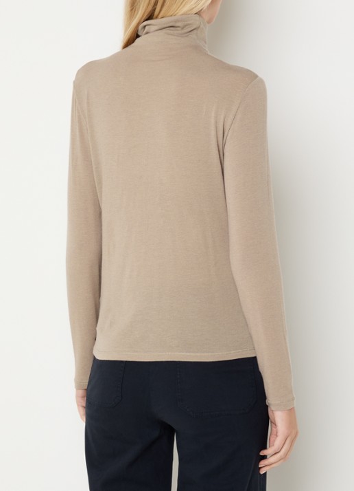 River Woods Pullover in wolblend met col - achterkant 4 beige