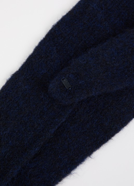 River Woods Sjaal in alpaca wolblend 170 x 10 cm - detail donkerblauw