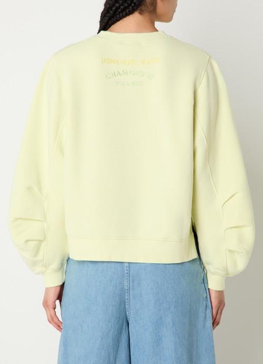 River Woods Sweater met borduring - achterkant 2 lime