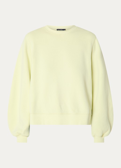 River Woods Sweater met borduring - voorkant 3 lime