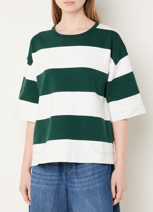 River Woods Sweater met streepprint