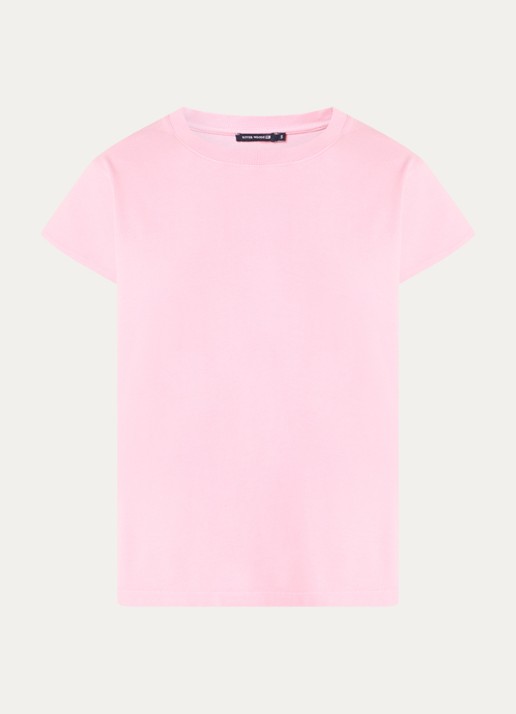 River Woods T-shirt met ronde hals - voorkant roze