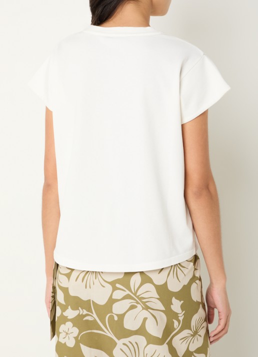 River Woods T-shirt met ronde hals - achterkant 3 wit