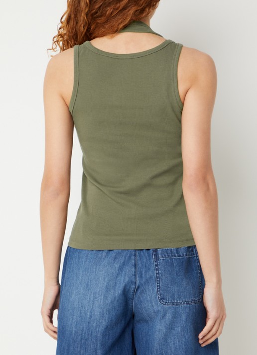 River Woods Tanktop met stretch - achterkant 3 olijfgroen