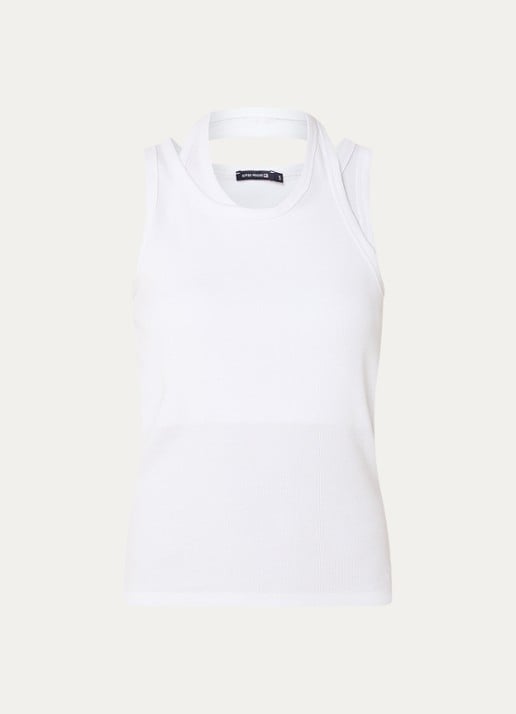 River Woods Tanktop met stretch - voorkant wit