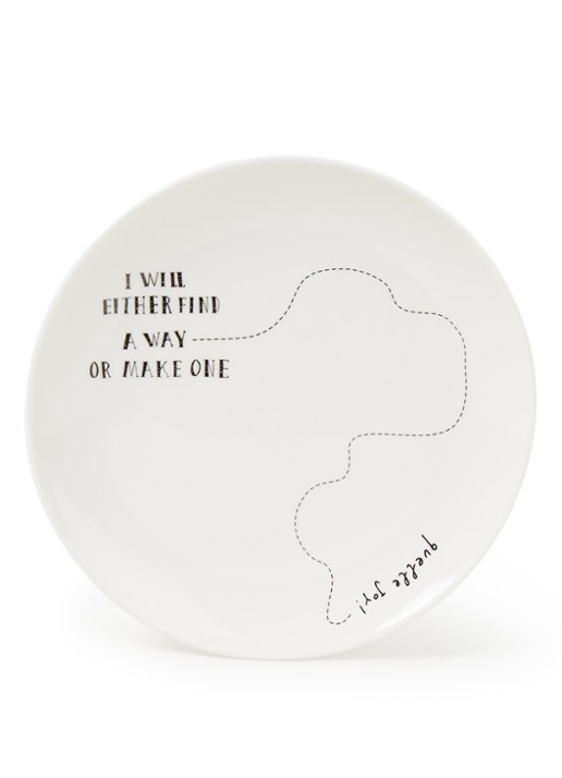 Rivièra Maison Happy ontbijtbord 20 cm - voorkant 2 wit