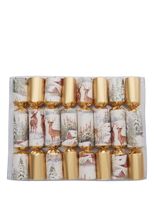 Robin Reed Deer Christmas kerstcracker set van 8