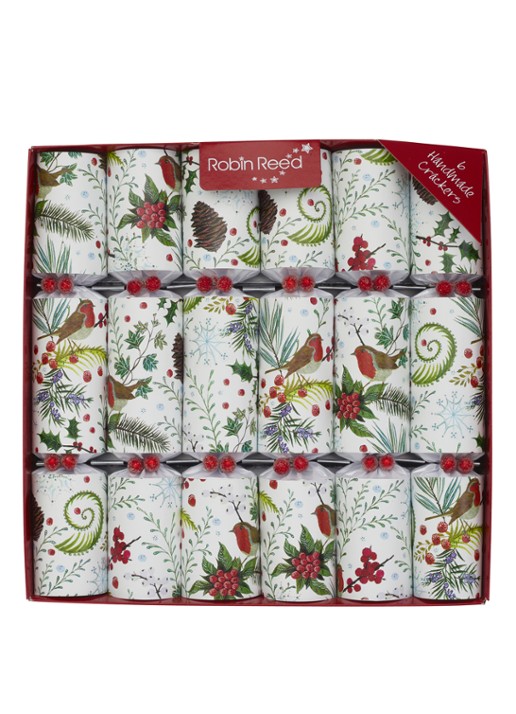 Robin Reed Festive Foliage kerstcracker set van 6