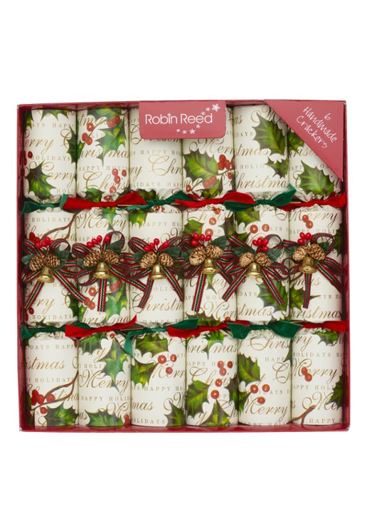Robin Reed Holly Bells kerstcracker set van 6