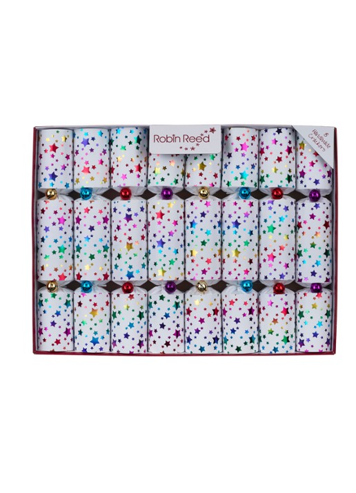 Robin Reed Magic kerstcracker set van 8 - voorkant wit