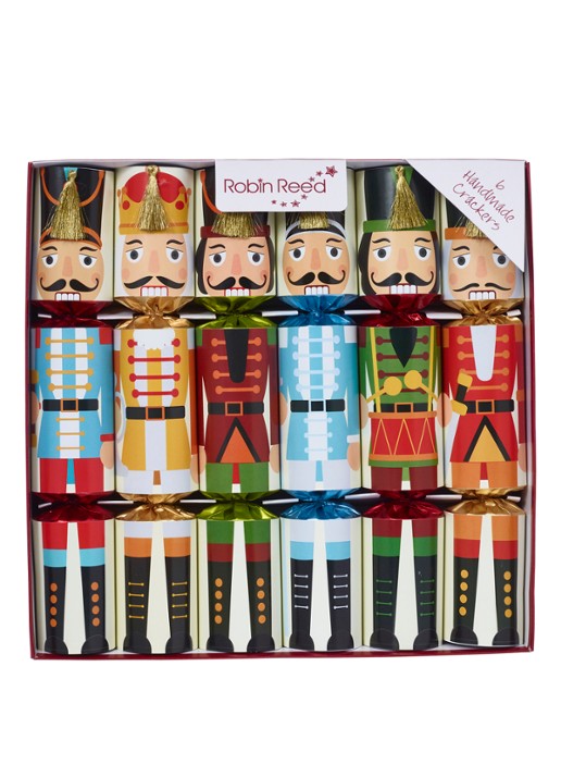 Robin Reed Nutcracker kerstcracker set van 6 - voorkant groen