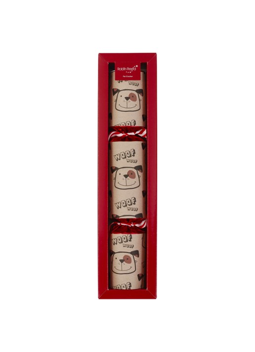 Robin Reed Pet Dog kerstcracker - voorkant rood