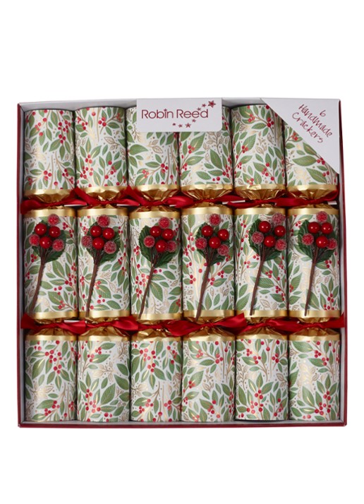 Robin Reed Winter Berry kerstcracker set van 6