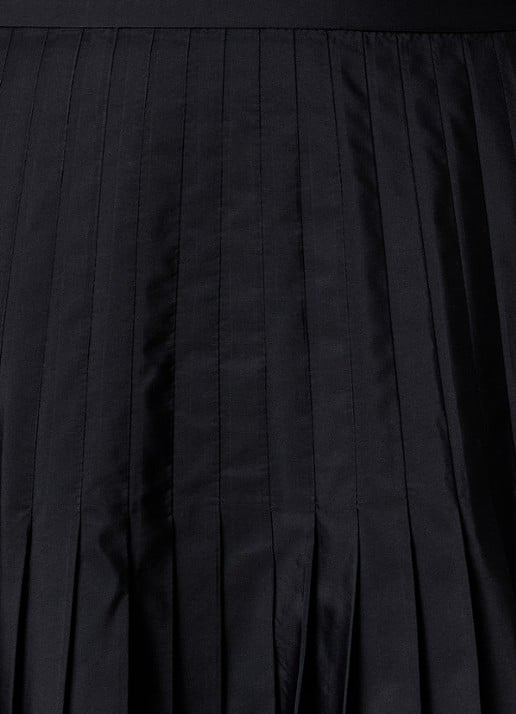 Róhe High waist midi A-lijn rok met plissé - detail 5 zwart