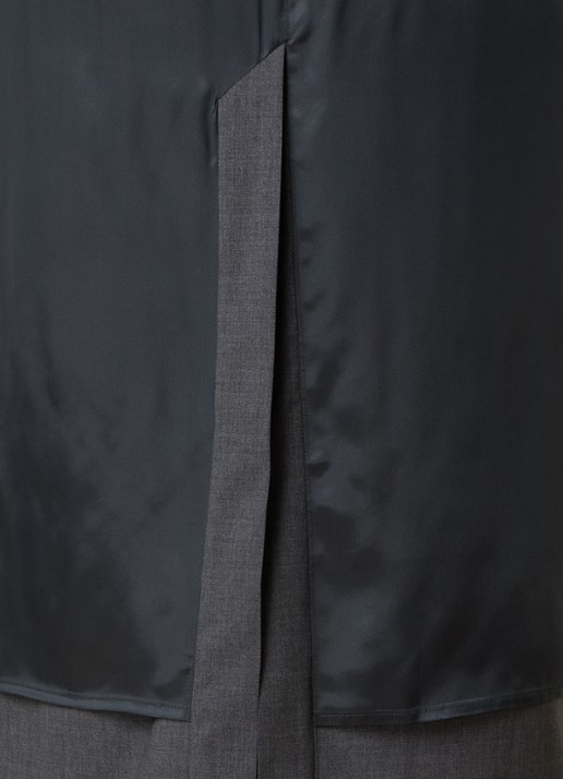 Róhe Inside-Out midi rok in scheerwolblend - detail 5 antraciet