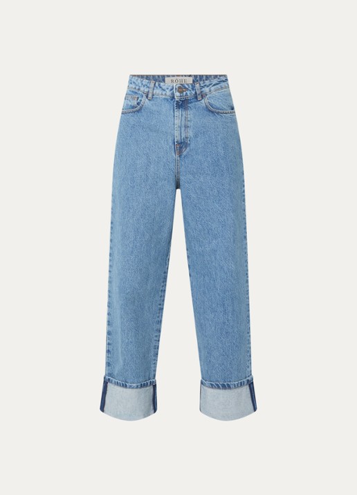 Róhe Rixt low waist loose fit jeans met lichte wassing