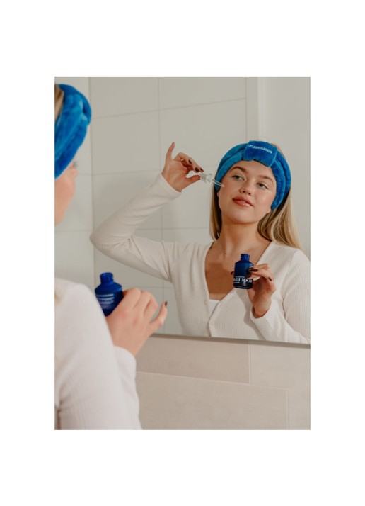 ROQUEBRUN. Headband - haarband - detail blauw