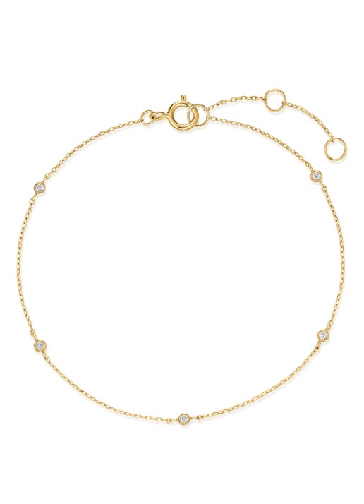 Rosefield Armband van 14 karaat geelgoud - detail 4 goud