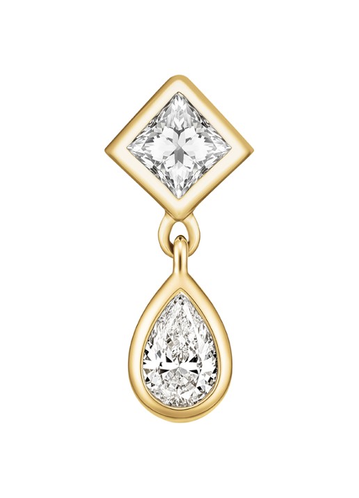 Rosefield Dangling oorstekers van 14 karaat geelgoud - detail 4 goud
