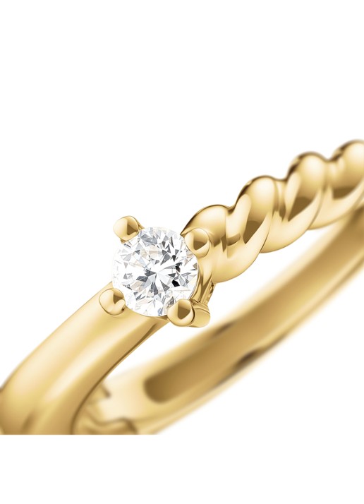 Rosefield Half Twist oorringen van 14 karaat geelgoud - detail 3 goud