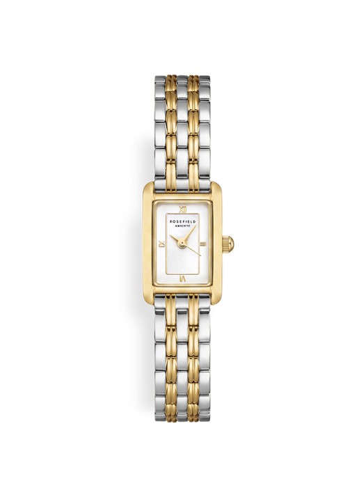 Rosefield Mini Heirloom horloge  - voorkant mwdsd-m10 - zilver/goud