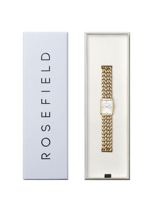 Rosefield Octagon XS Studio horloge SWGSG-O76 - voorkant 4 goud