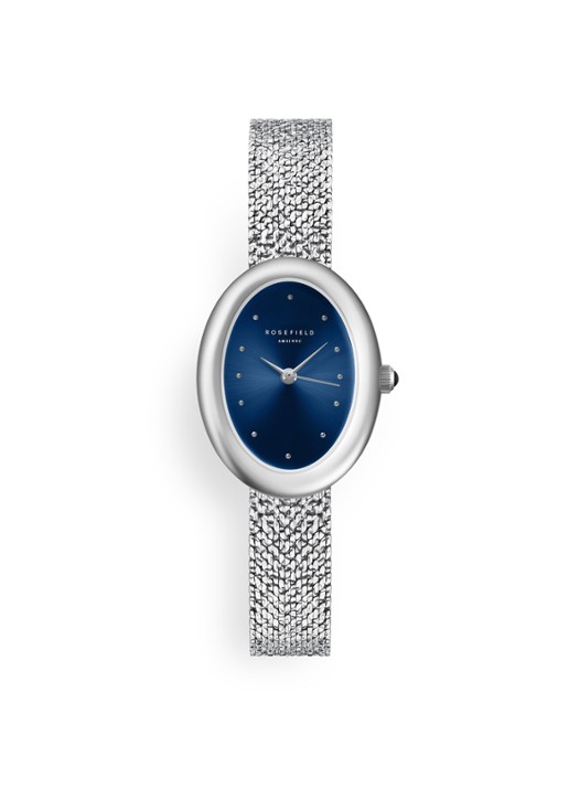 Rosefield Ovale horloge - voorkant ovnsms-ov25 - zilver