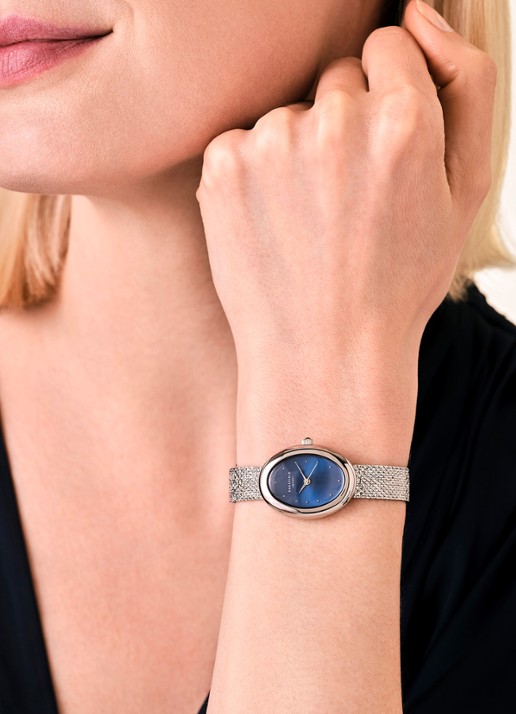 Rosefield Ovale horloge - voorkant 2 ovnsms-ov25 - zilver
