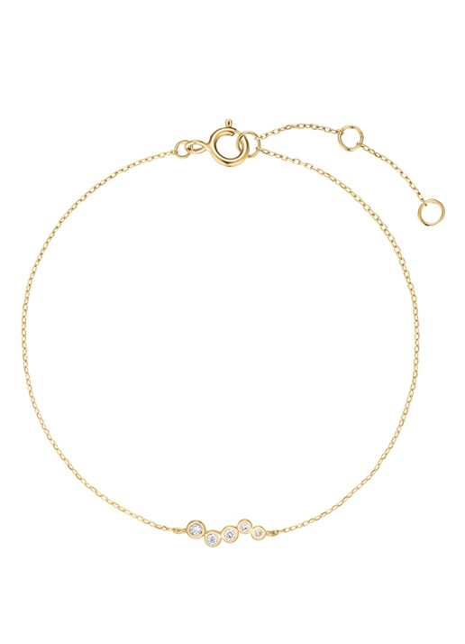 Rosefield Short Wave armband van 14 karaat geelgoud - detail 4 goud