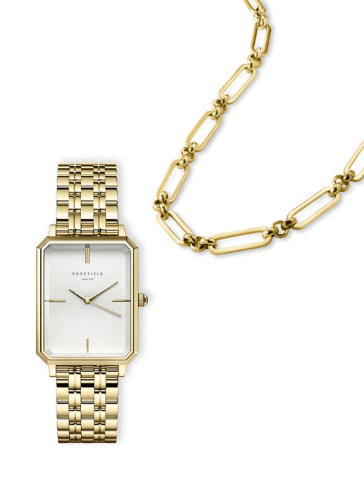 Rosefield The Octagon giftset horloge OWGSG-X269 - detail goud