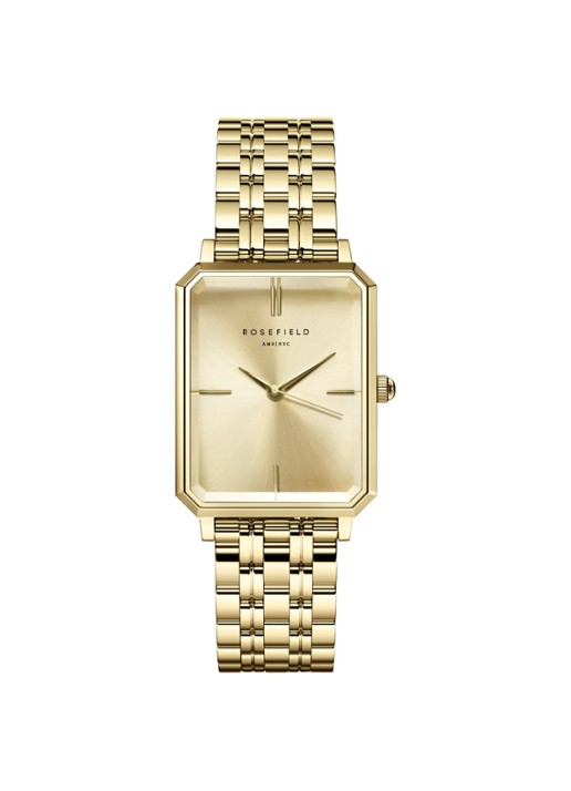 Rosefield The Octagon horloge en armband in giftbox OCCYG-X274 - voorkant 3 goud