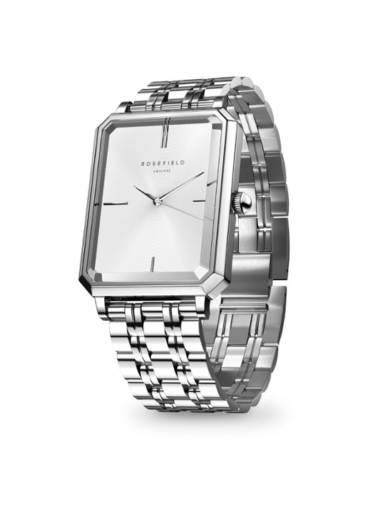 Rosefield The Octagon horloge OCWSS-O41 - detail zilver