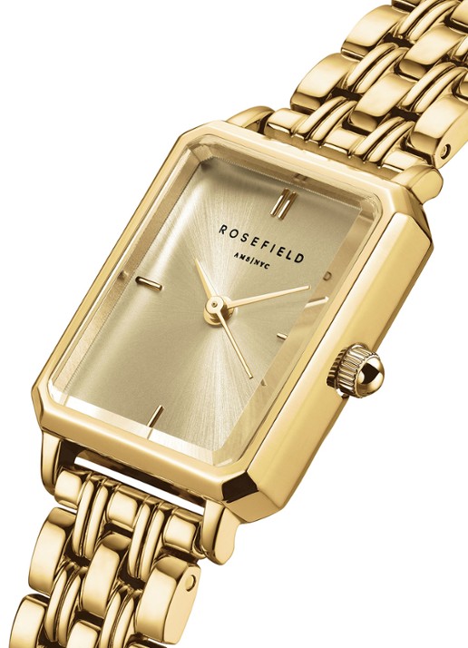 Rosefield The Octagon XS horloge OCGSG-O82 - detail goud