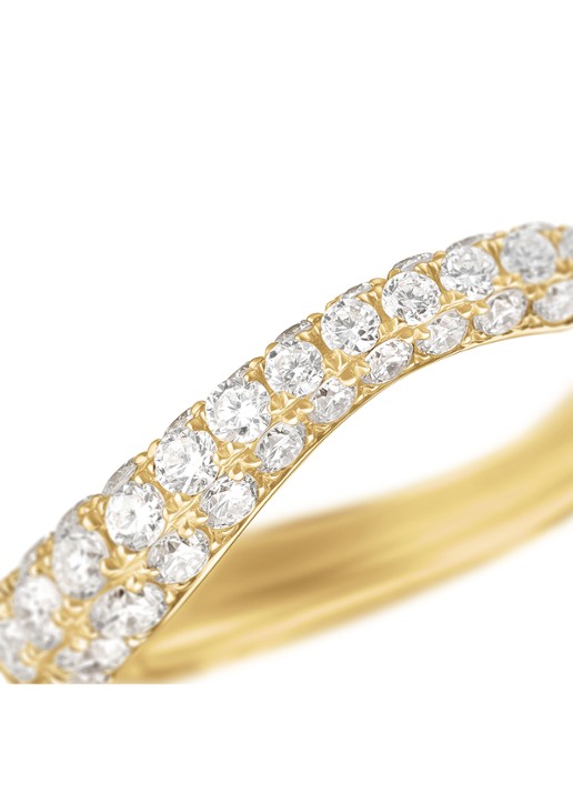 Rosefield Wave Pave oorringen van 14 karaat goud - detail 2 goud