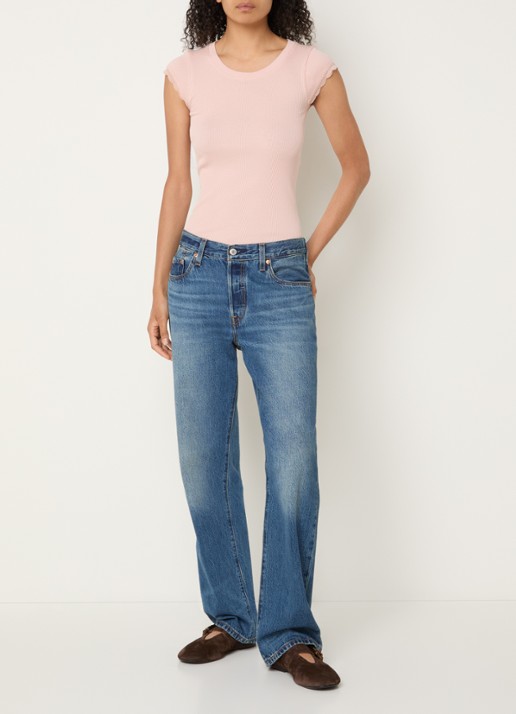 Rosemunde Baybay T-shirt met details van kant - voorkant 2 khaki
