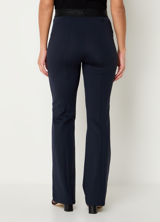 Rosner Studio Alisa high waist flared legging met logoband - achterkant donkerblauw