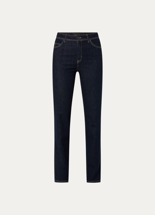 Rosner Studio Aubrey high waist slim fit jeans met steekzakken - voorkant 3 indigo