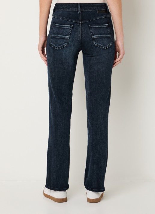 Rosner Studio Aubrey high waist slim fit jeans met steekzakken - achterkant 5 donkerblauw