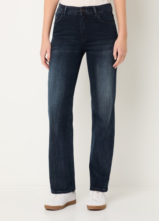 Rosner Studio Aubrey high waist slim fit jeans met steekzakken - detail 3 donkerblauw