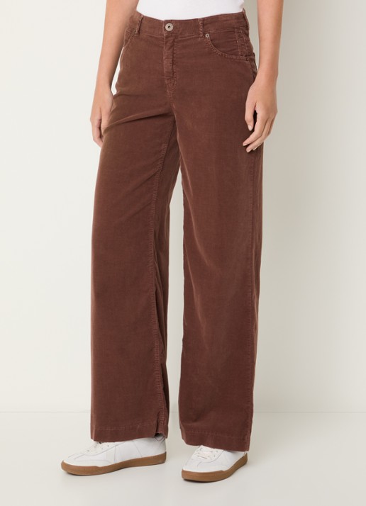 Rosner Studio Audrey high waist wide fit broek van corduroy