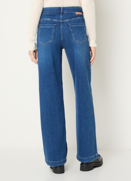 Rosner Studio High waist loose fit jeans met steekzakken - achterkant 5 indigo