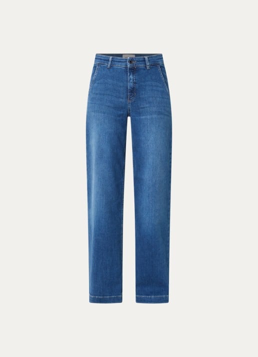 Rosner Studio High waist loose fit jeans met steekzakken - voorkant 3 indigo