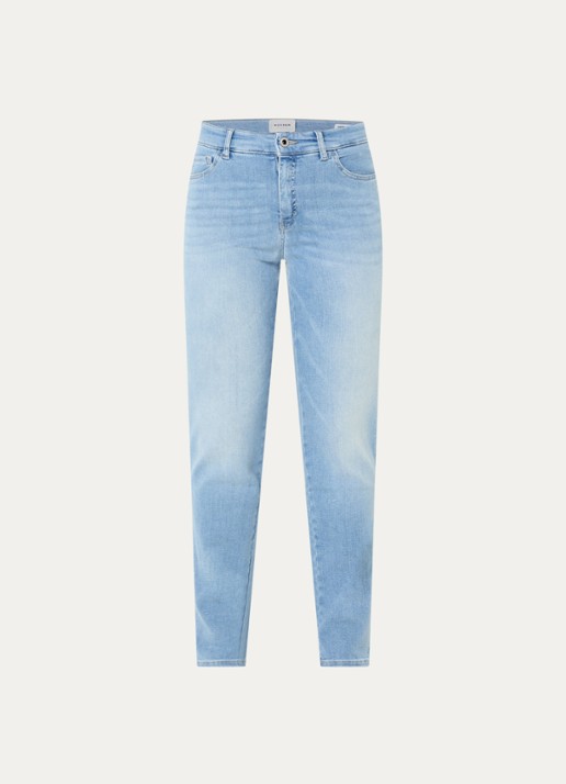 Rosner Studio High waist slim fit jeans met lichte wassing - voorkant 2 indigo