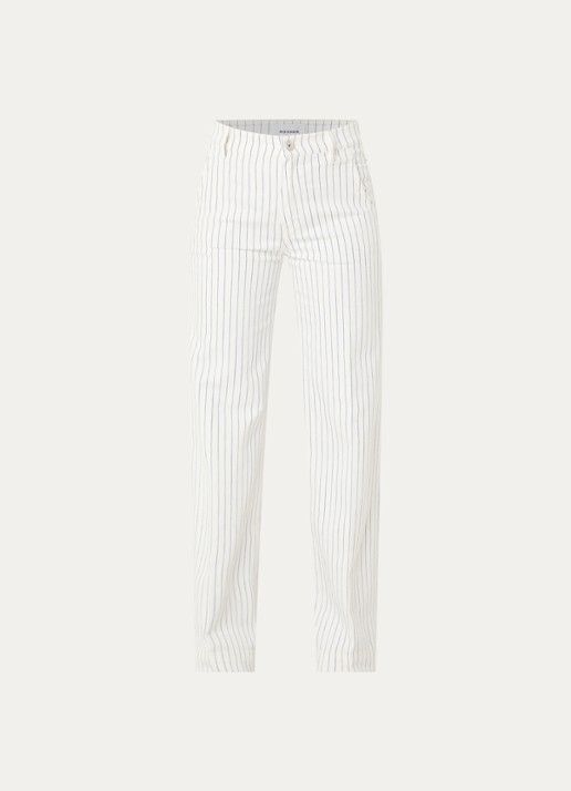 Rosner Studio High waist straight leg jeans met gekleurde wassing - voorkant 4 wit